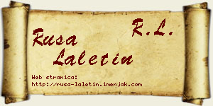 Rusa Laletin vizit kartica